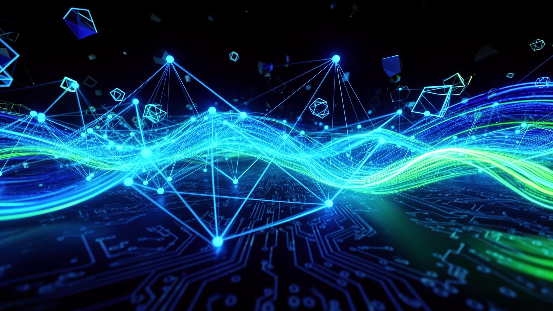 Abstract dark background representing robotics commercialization strategy